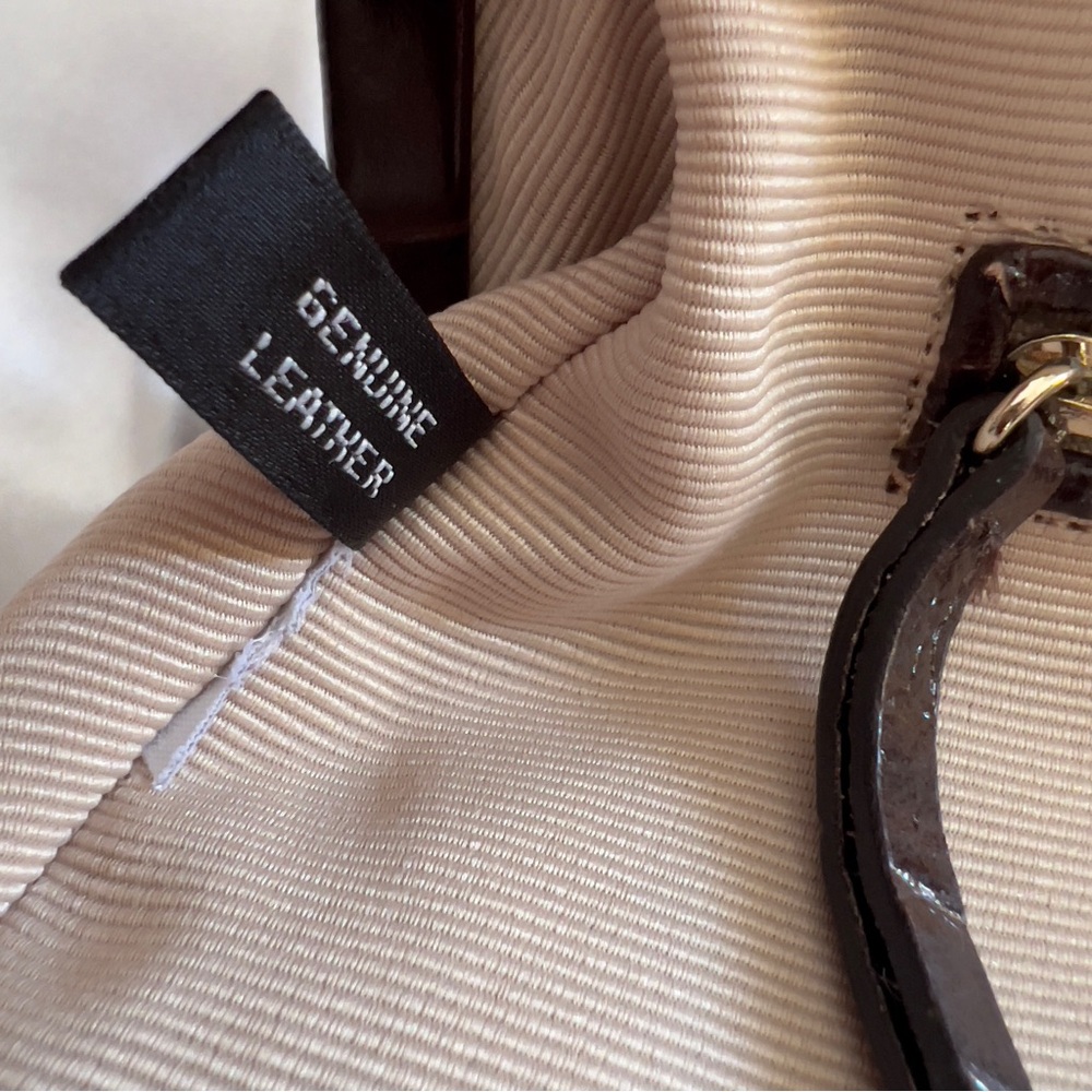 Ann Taylor Women’s Brown Crocodile Embossed Leather Clutch Handbag Purse NWOT - Picture 8 of 12